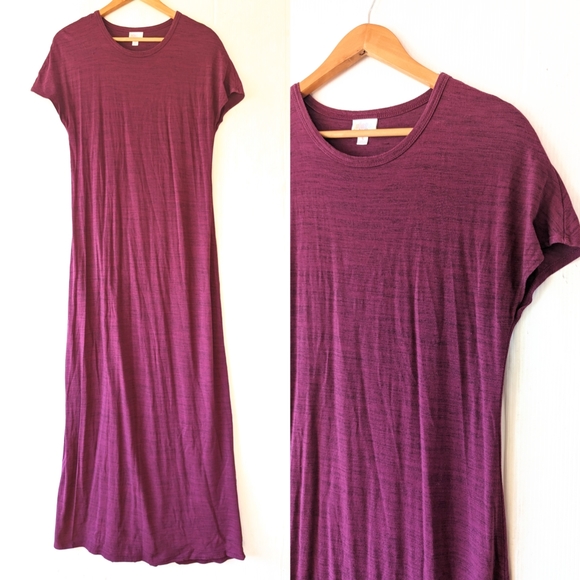 LuLaRoe Dresses & Skirts - LULAROE Maria heathered purple maxi dress modest conservative